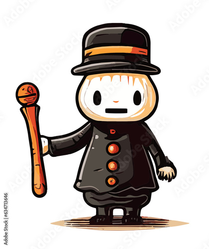Cute Halloween Pump King Vector