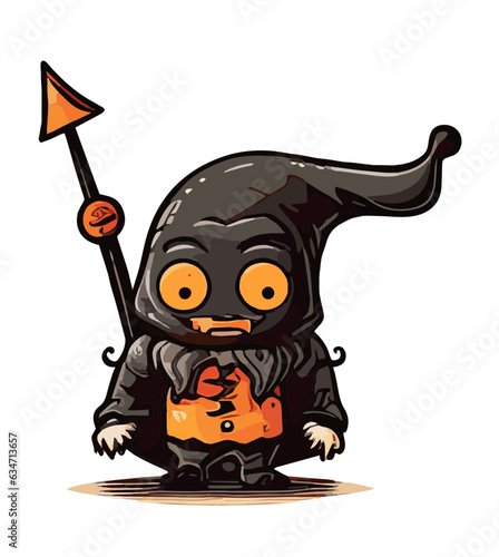 Cute Halloween Pump King Vector