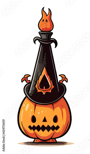 Cute Halloween Pump King Vector