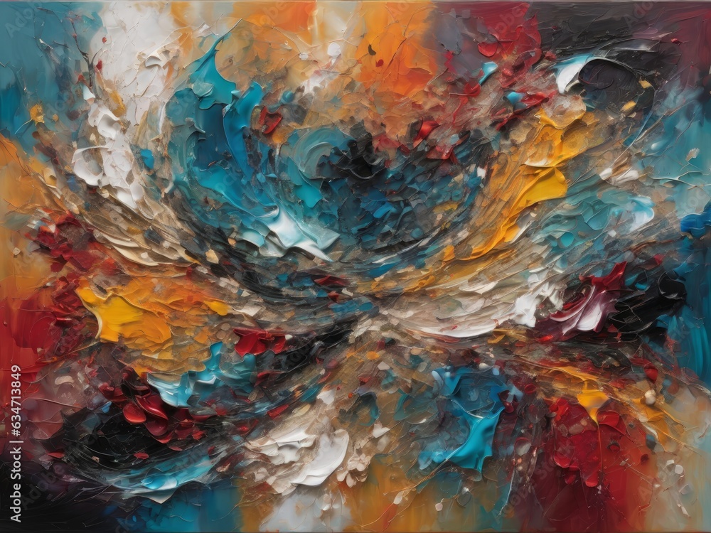 A canvas filled with swirling colors, bold brushstrokes, and unexpected textures A canvas filled with swirling colors, bold brushstrokes, and unexpected textures