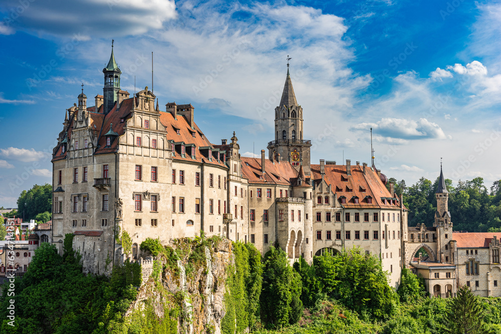 Schloss Sigmaringen, auch Hohenzollernschloss, in der baden-württembergischen Stadt Sigmaringen; Deutschland