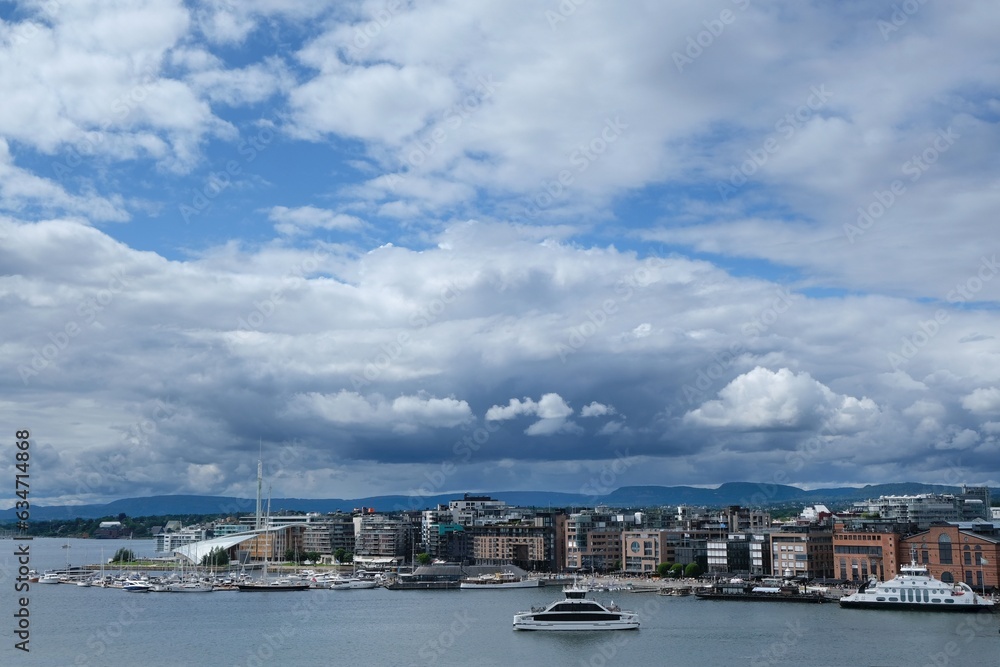 Oslo, Norway: Hovedøya - an island in Norway, in the Oslofjord. Sailboats at the marina