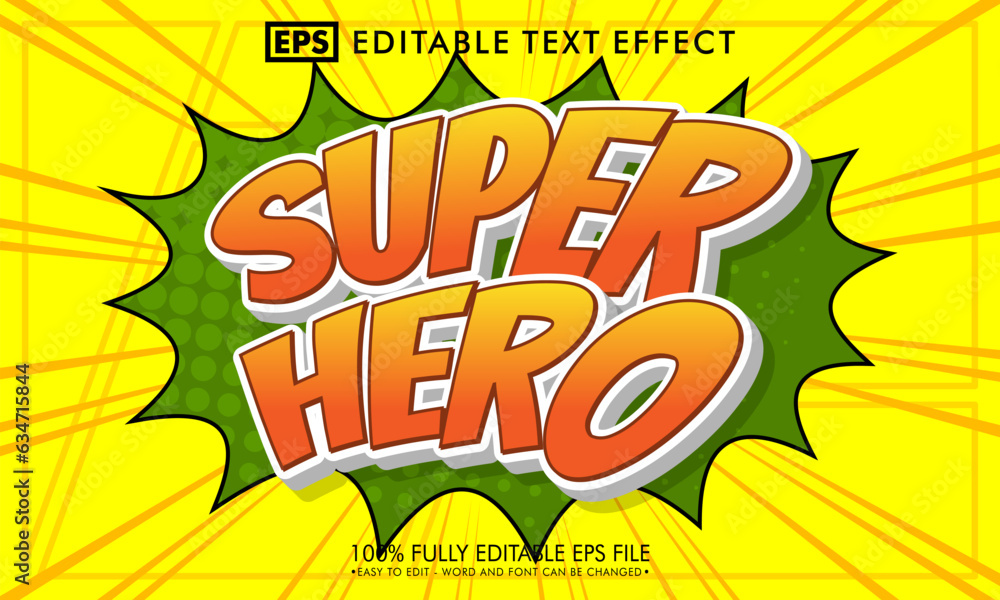 Superhero editable text effect