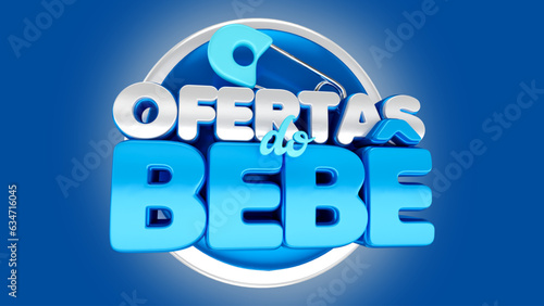 selo 3d ''ofertas do bebê''