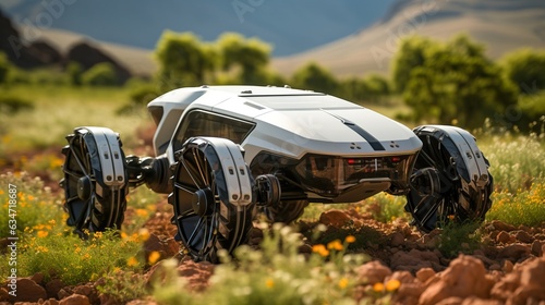 agricultural robot working ...