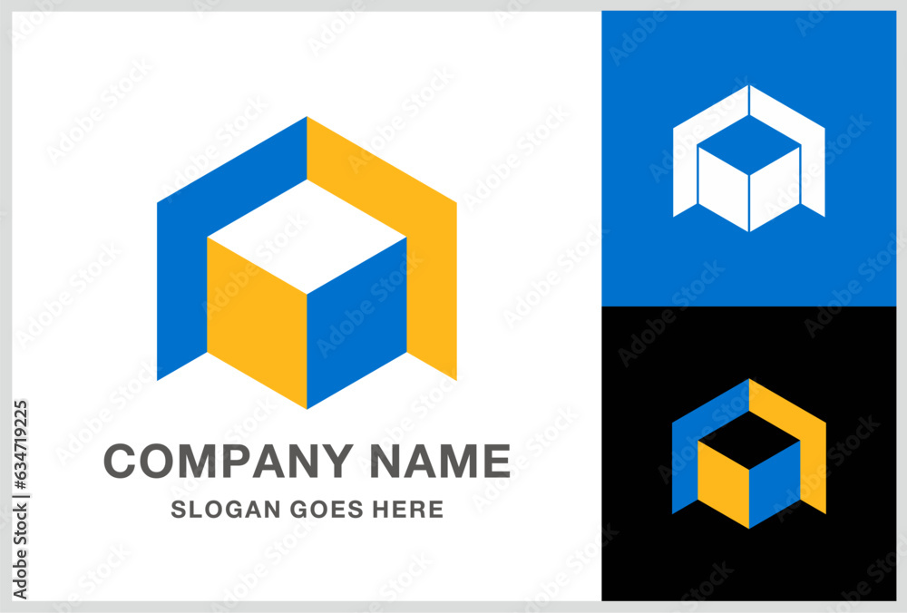 Geometric Arrow Box Business Company Stock Vector Logo Design Template Geometric Arrow Box Business Company Stock Vector Logo Design Template