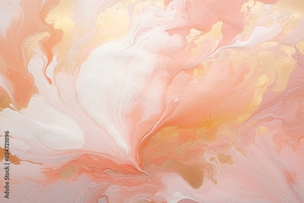 Natural luxury abstract fluid art painting. Soft and dreamy wallpaper. Suitable for posters and other print materials. 3D render.