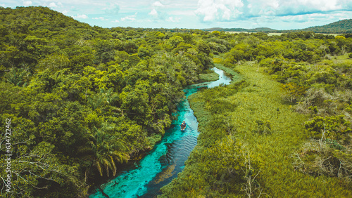 Sucuri River or Rio Sucuri in Bonito, Mato Grosso do Sul - river with blue crystalline water. Brazil photo