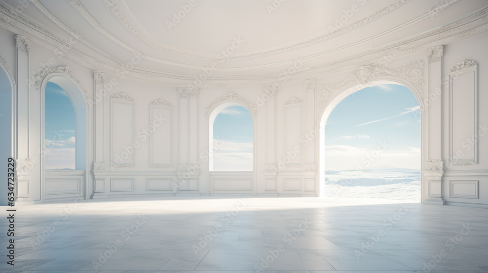 Interior of empty classic room in the morning. Interior of empty classic room in the morning.