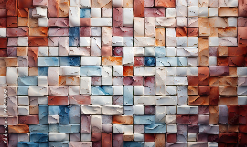 Textured multi-colored background from rectangles of different sizes. Textured multi-colored background from rectangles of different sizes.