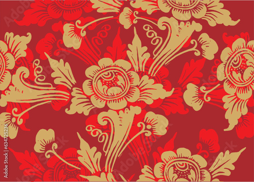 Indonesian batik motifs with Balinese flower patterns, exclusive and classic, are suitable for various purposes. EPS VECTOR 10