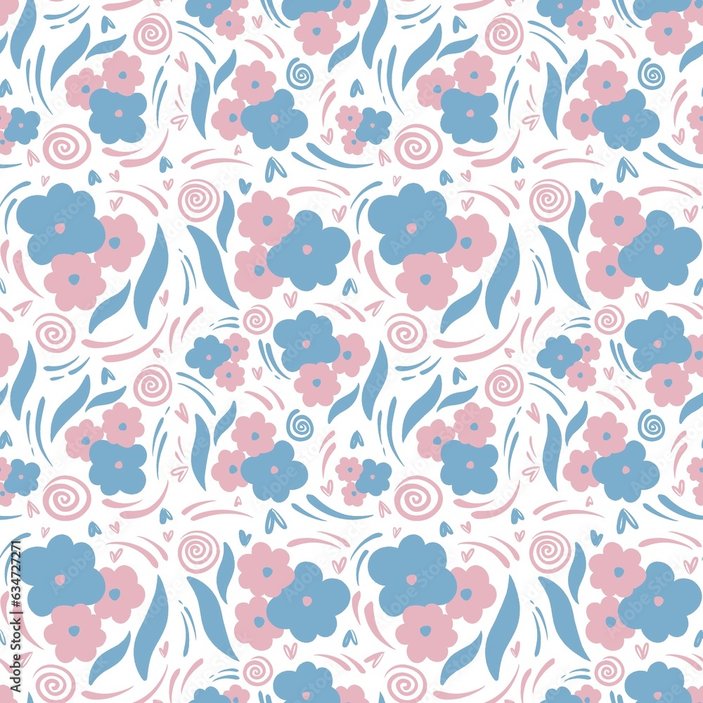  Seamless pattern with colorful