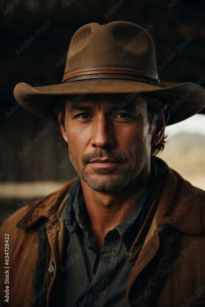 A stylish man in a brown hat and jacket A stylish man in a brown hat and jacket