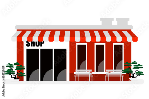 illustration of a shop.