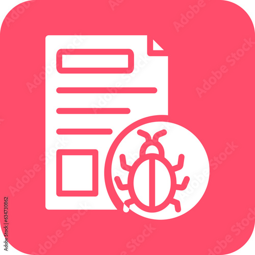 Vector Design Infected File Icon Style