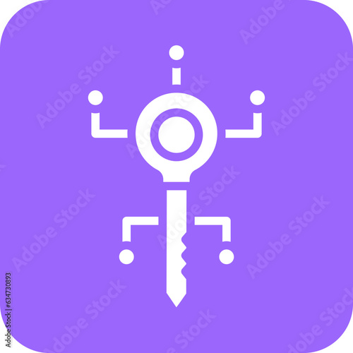 Vector Design Key Encryption Icon Style