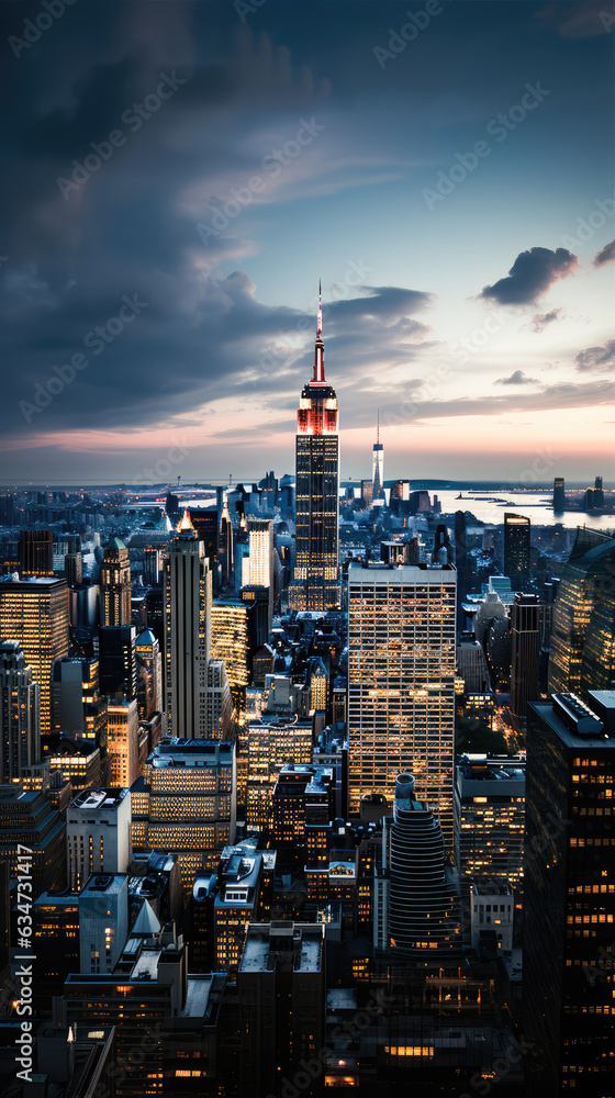 Obraz premium Essence of success and growth with our dynamic images of bustling cityscapes, thriving businesses, and confident entrepreneurs. Ideal for business presentations and motivational content AI Generative