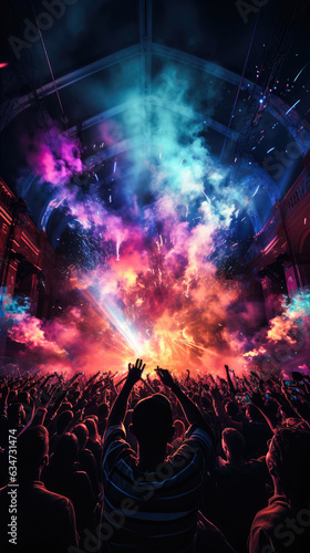 Excitement of live events and entertainment with our vibrant images of concerts, festivals, and sports, perfect for showbiz promotions and media outlets AI Generative