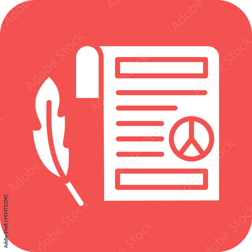 Vector Design Peace Treaty Icon Style