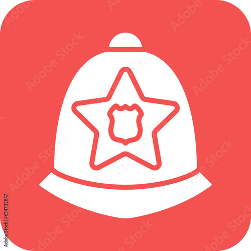 Vector Design Police Helmet Icon Style