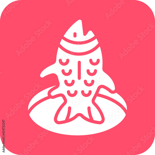 Vector Design Ice Fishing Icon Style