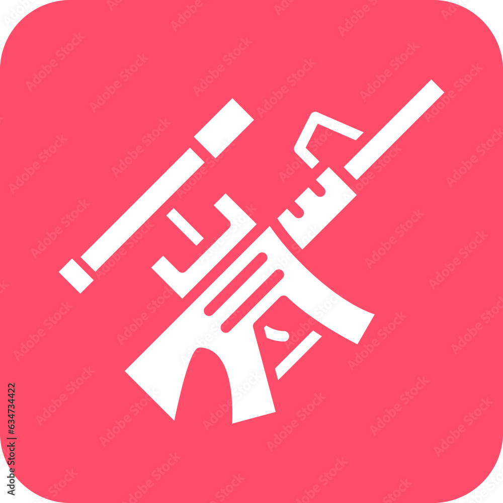 Vector Design Sniper Rifle Icon Style