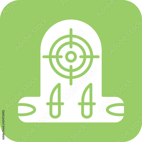 Vector Design Red Dot Sight Icon Style