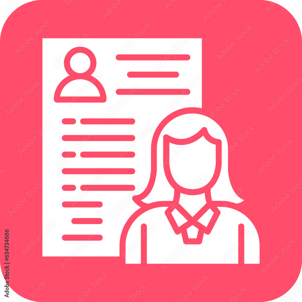 Vector Design Candidate Female Icon Style Vector Design Candidate Female Icon Style