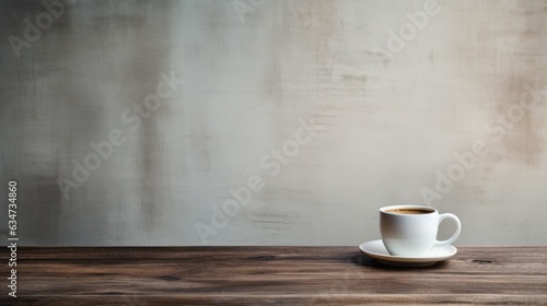 Minimalist background with cup of coffee