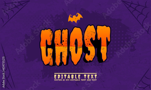 Halloween Horror Editable Vector Text Template