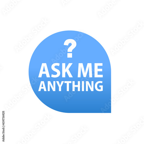 Photography Ask me anything speech bubble banner