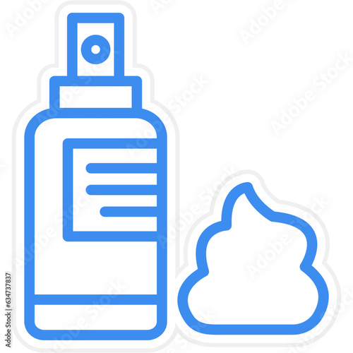 Vector Design Barber Foam Icon Style