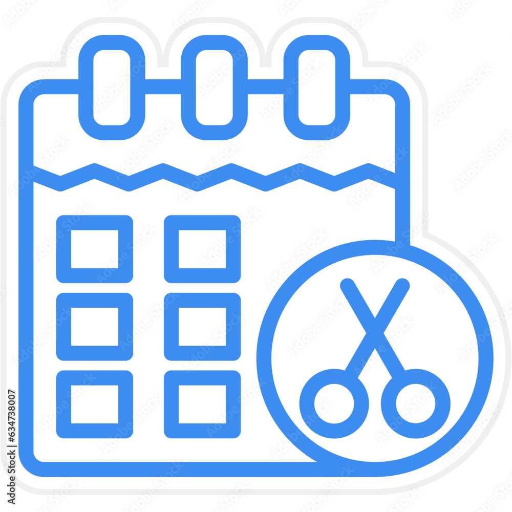 Vector Design Barber Appointment Icon Style Vector Design Barber Appointment Icon Style