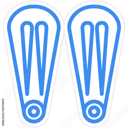 Vector Design Hair Pin Icon Style