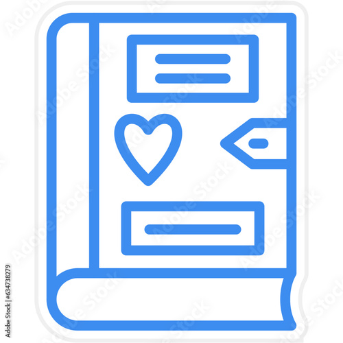 Vector Design Diary Icon Style