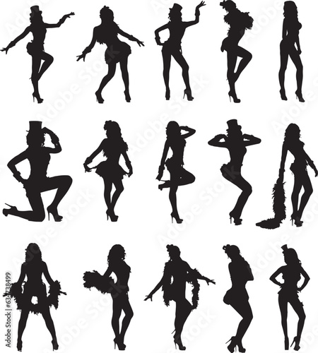 Burlesque Vector Silhouette Pack