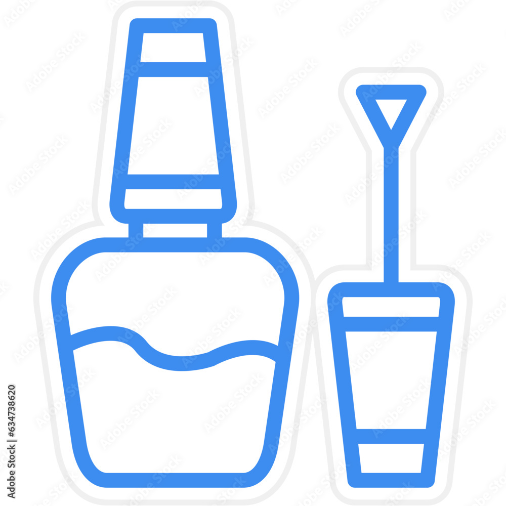 Vector Design Nail Polish Icon Style Vector Design Nail Polish Icon Style