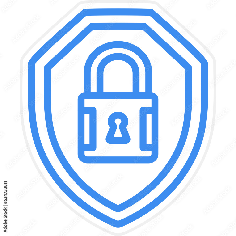 Vector Design Lock Shield Icon Style Vector Design Lock Shield Icon Style
