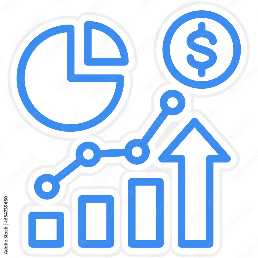 Vector Design Market Statistics Icon Style Vector Design Market Statistics Icon Style