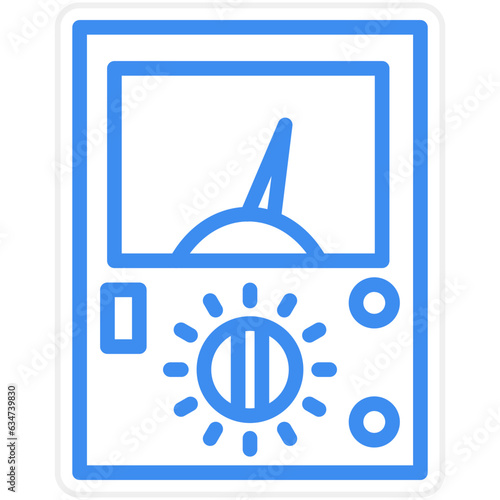 Vector Design Ammeter Icon Style