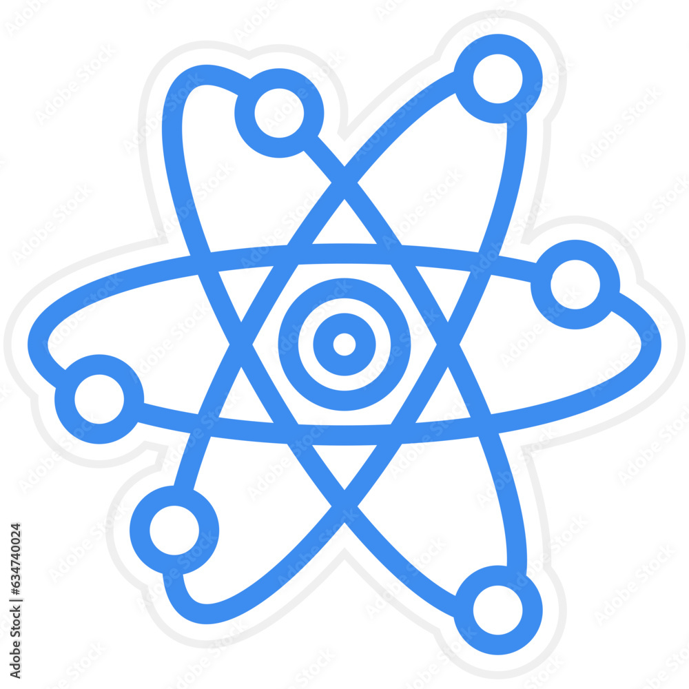 Vector Design Atom Icon Style Vector Design Atom Icon Style