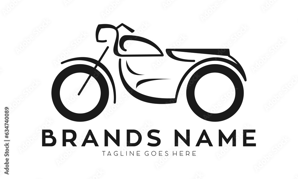 Retro motorcycle symbol vector design