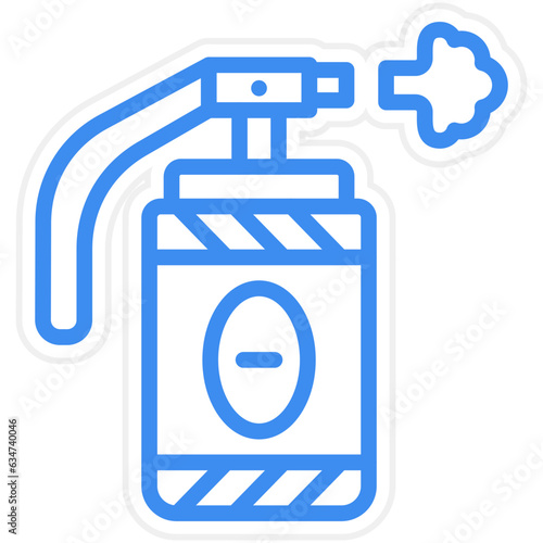 Vector Design Tear Gas Icon Style