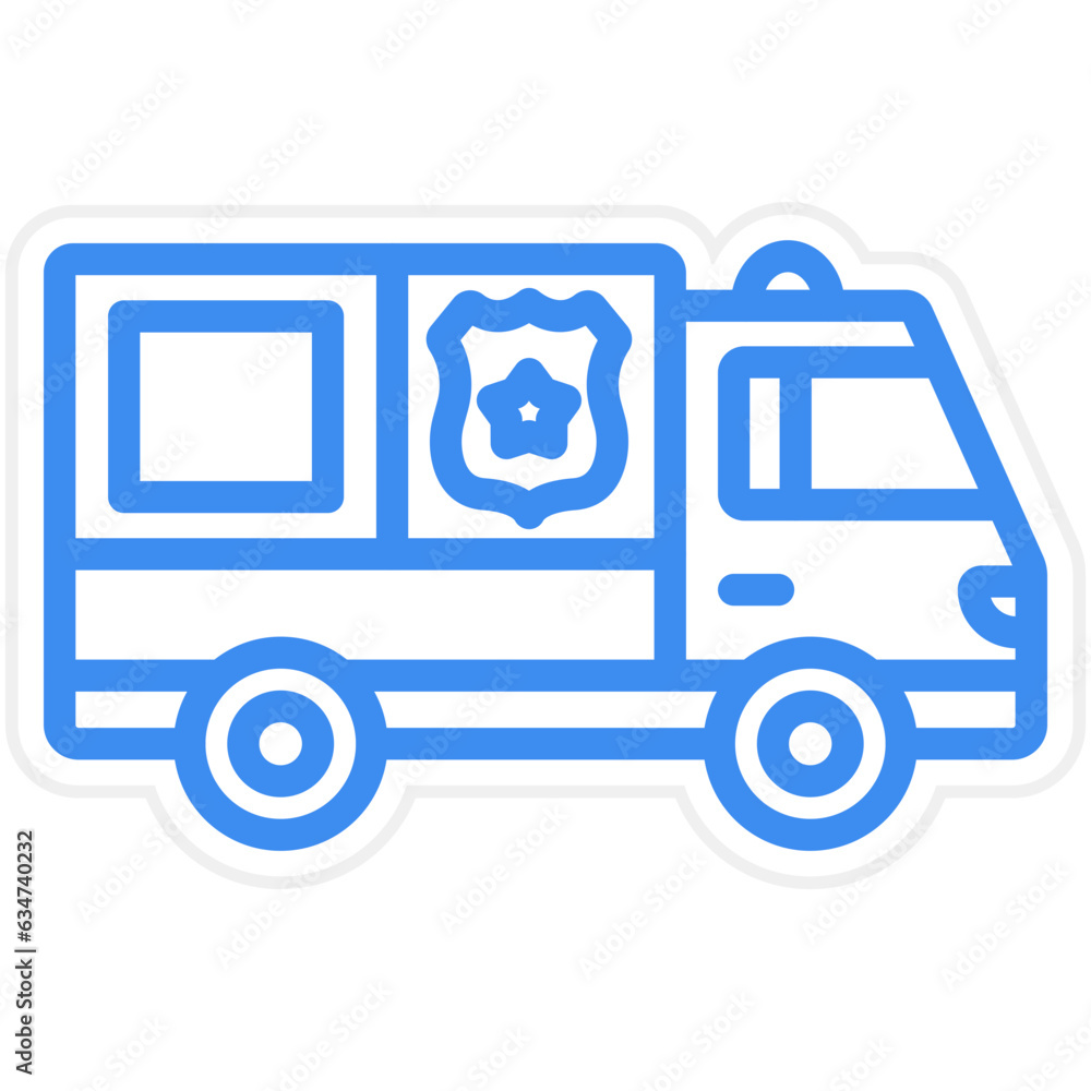 Vector Design Police Van Icon Style Vector Design Police Van Icon Style