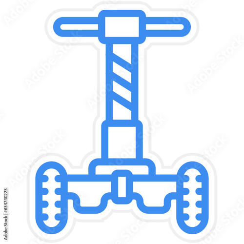 Vector Design Police Segway Icon Style