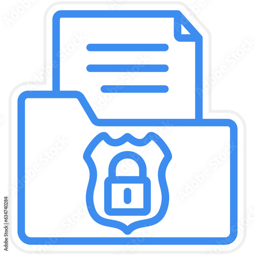 Vector Design Confidential Icon Style