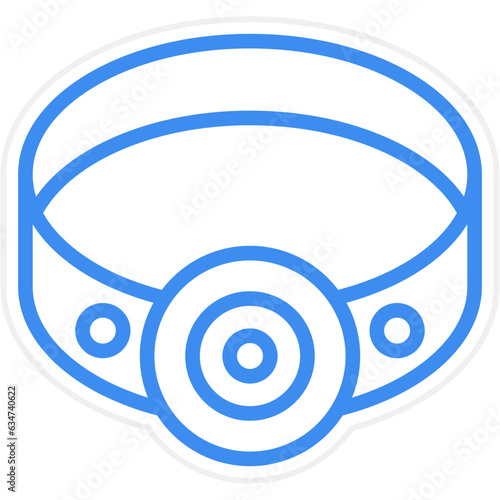 Vector Design Head Lamp Icon Style