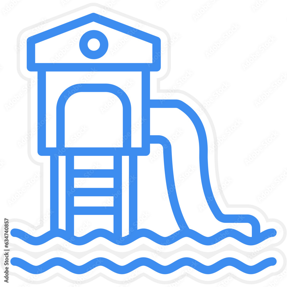 Vector Design Water Slide Icon Style Vector Design Water Slide Icon Style