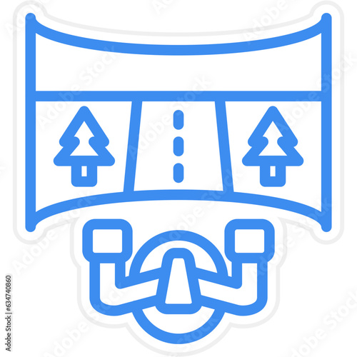 Vector Design Motion Simulator Icon Style