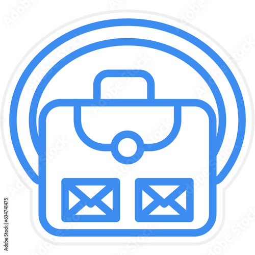 Vector Design Mail Bag Icon Style